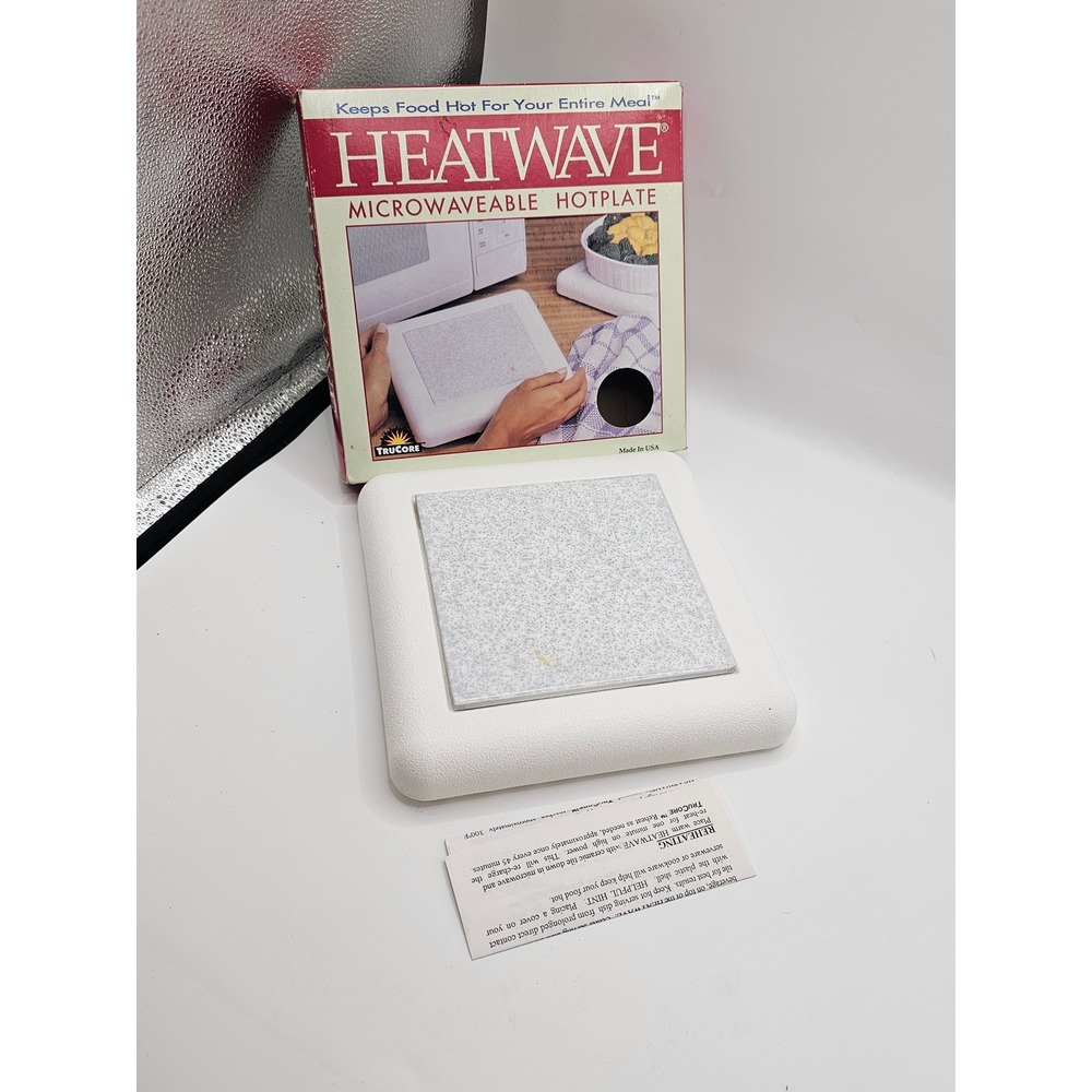 Vintage Heatwave Microwaveable Hotplate designed to keep food warm during meals